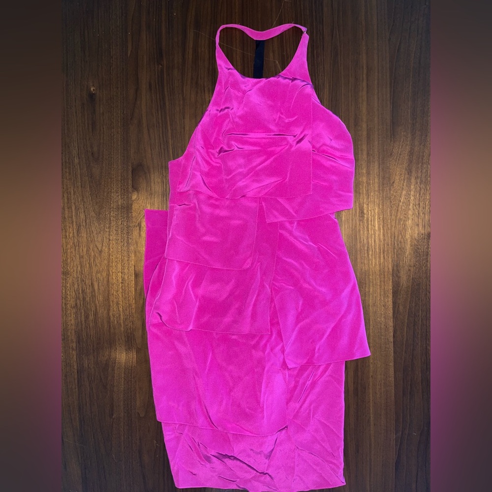 JAYGODFREY Fuchsia Silk Dress